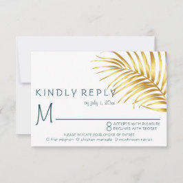 Tropical Bröllop Luxury Meal Choice OSA Kort