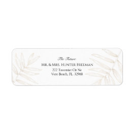 Tropical Bröllop Return Address Label Returadress Etikett