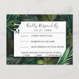 Tropical Bröllop, Tropical Greenery OSA kort