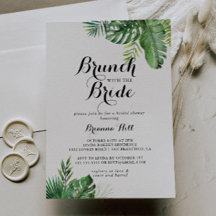Tropical Brunch med Bride Shower Inbjudningar