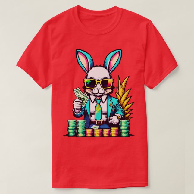 Tropical Bunny Treasure TShirt T Shirt (Design framsida)