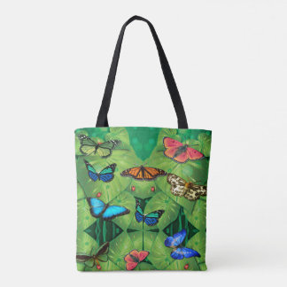 Tropical Butterfly Garden Tote Bag Tygkasse