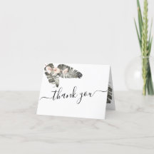 Tropical Calla Lily Bröllop Tack för ditt kort