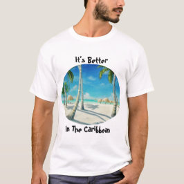 Tropical Caribbean Beach T-Shirt