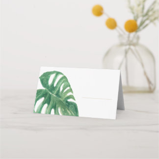 Tropical Cheese Plant platskort (tom) Placeringskort