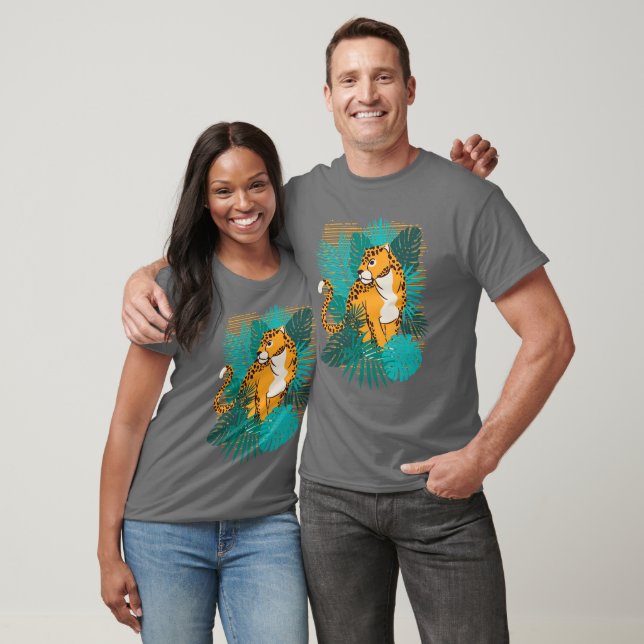 Tropical Cheetah T Shirt (Unisex)