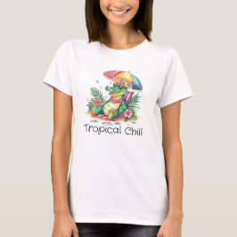Tropical Chill Relaxing Gator T Shirt