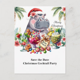Tropical Christmas Cocktail Party Invitation  Helg Vykort