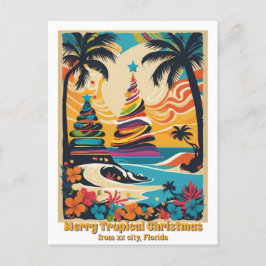 Tropical christmas Florida hälsning Vykort