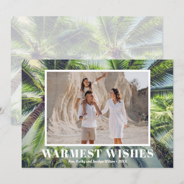 Tropical Christmas Photo Julkort (Fram/baksida)