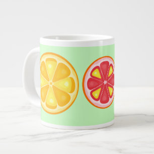 TROPICAL Citrus SOMMER FRUIT Orange Citons Slice Jumbo Mugg