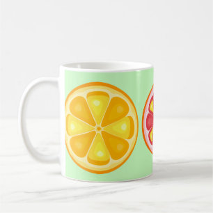 TROPICAL Citrus SOMMER FRUIT Orange Citons Slice Kaffemugg