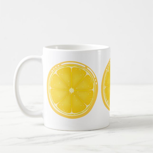 TROPICAL Citrus SOMMER FRUIT Orange Citons Slice Kaffemugg (Vänster)