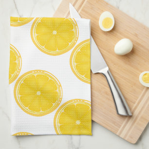 TROPICAL Citrus SOMMER FRUIT Orange Citons Slice Kökshandduk