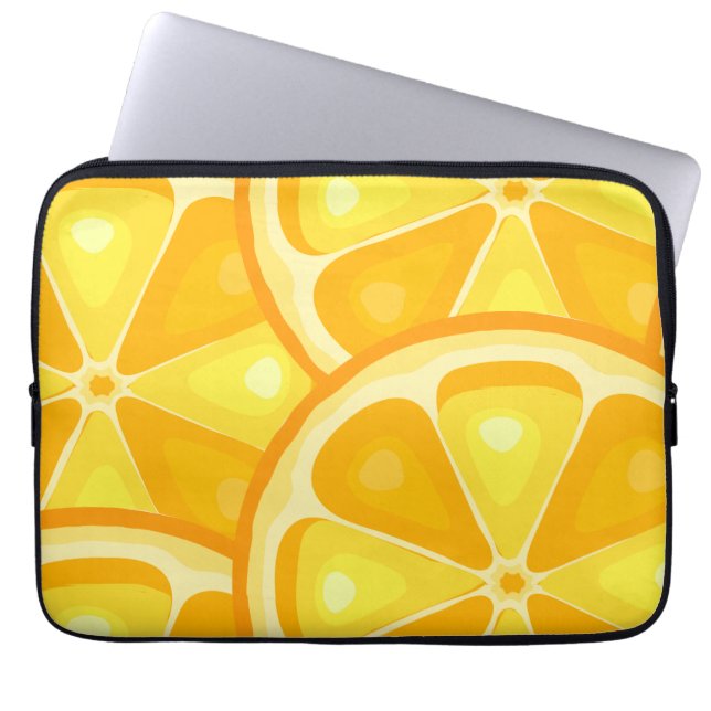 TROPICAL Citrus SOMMER FRUIT Orange Citons Slice Laptop Fodral (Framsidan)