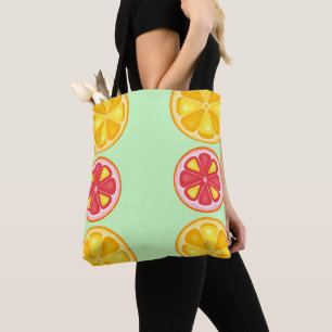 TROPICAL Citrus SOMMER FRUIT Orange Citons Slice Tygkasse
