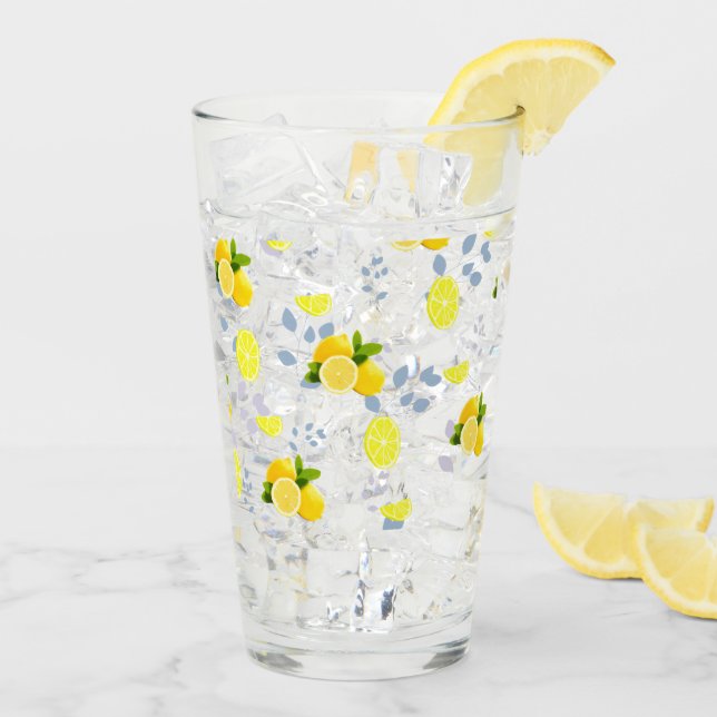 TROPICAL Citrus SOMMER FRUIT Orange citron Slice Glaskopp (Bakside Is)