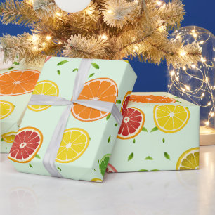 TROPICAL Citrus SOMMER FRUIT Orange citron Slice Presentpapper