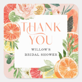 Tropical Citrus Tack Snygg Klistermärke