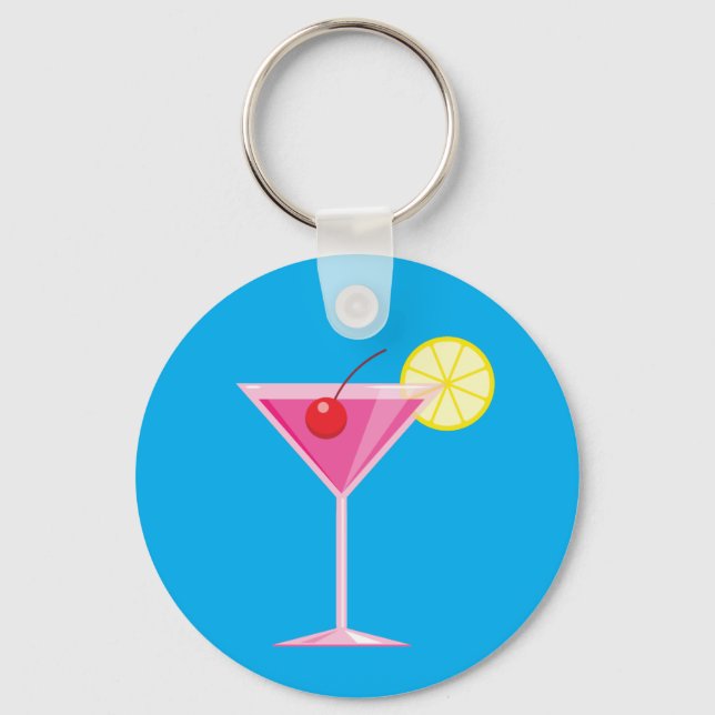 Tropical Cocktail Keychain Nyckelring (Framsida)