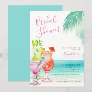 Tropical Cocktails Beach Möhippa Inbjudningar