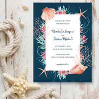 Tropical Coral Reef | Beach Seashells Bröllop