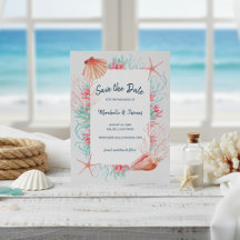 Tropical Coral Reef | Vattenfärgssegment Seashcell