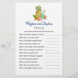 Tropical Couples Shower Trivia-spel