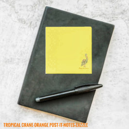 Tropical Crane Post-it Block