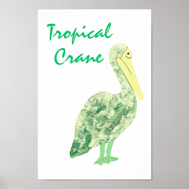 Tropical Crane Poster (Framsidan)