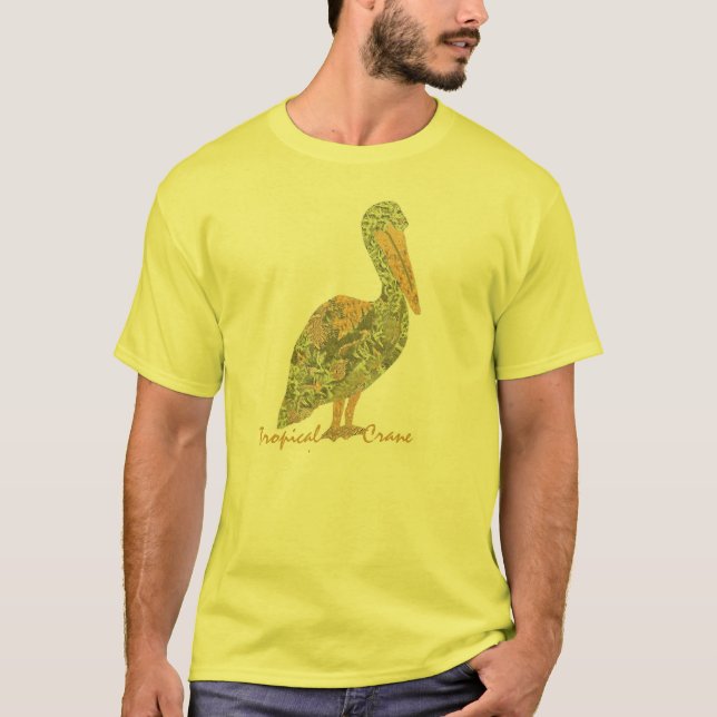Tropical Crane Tee Shirt (Framsida)
