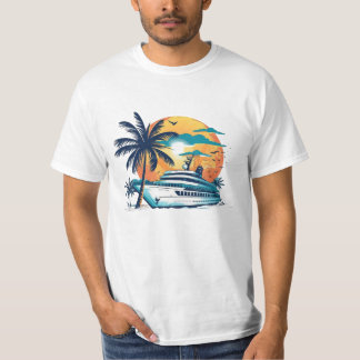 Tropical Cruise Sunset T-Shirt - Island Escape Vib