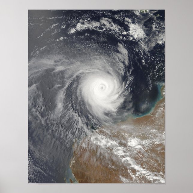 Tropical Cyclone Billy av Australien Poster (Framsidan)