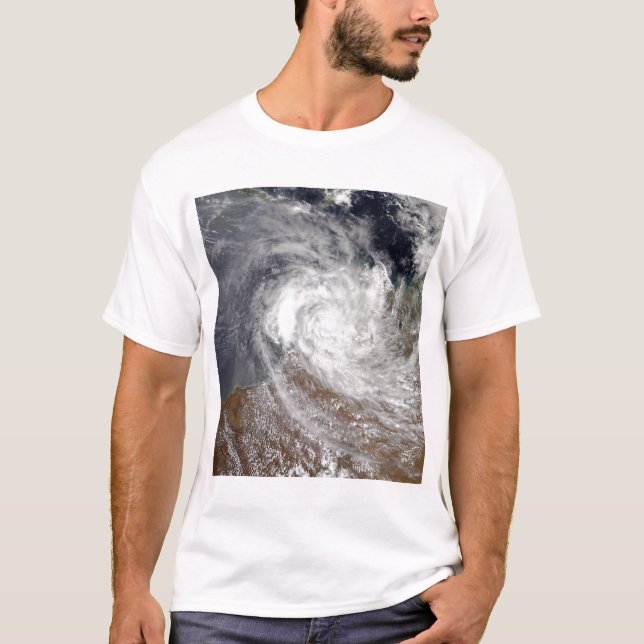 Tropical Cyclone Billy över Australien Tee Shirt (Framsida)