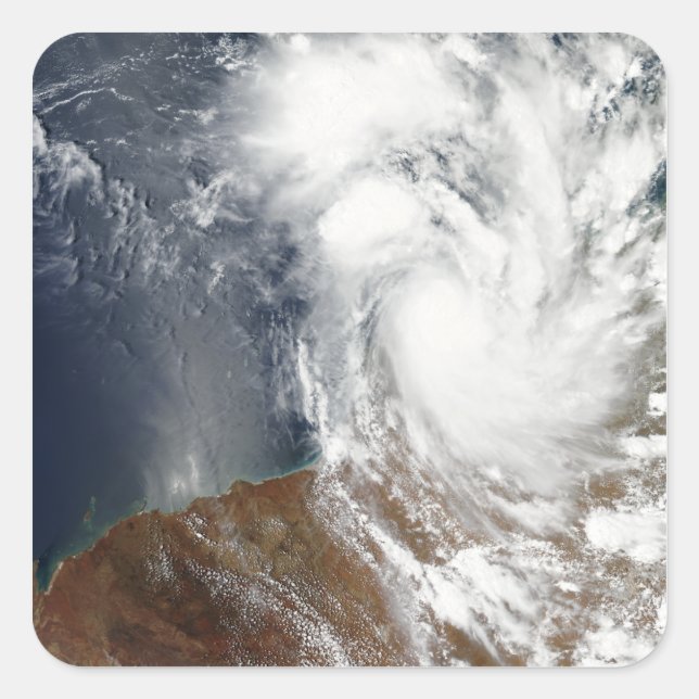Tropical Cyclone Laurence Fyrkantigt Klistermärke (Framsida)