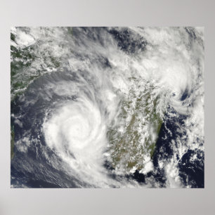 Tropical Cyclones Eric och Fanele 2 Poster