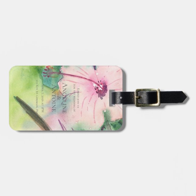 Tropical Destination Wedding  Bagagebricka (Horisontell Framsida)