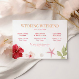 Tropical Destination Wedding Weekend Tilläggskort