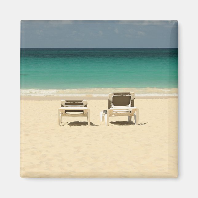 Tropical Dominican Beach Paradise Magnet (Framsidan)
