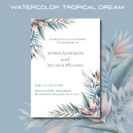 Tropical Dream-Bröllop Inbjudningar