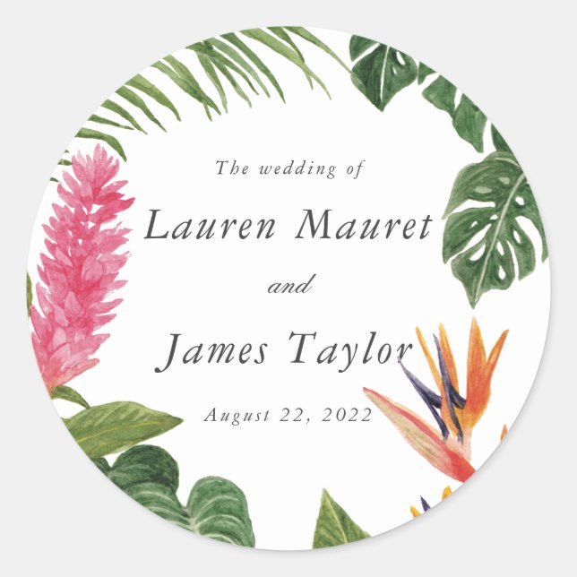 Tropical Dream Runt Klistermärke (Framsida)