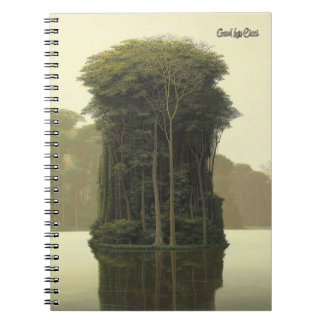 Tropical dreamlike conceptual collage anteckningsbok
