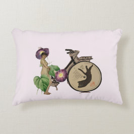 Tropical dreamlike conceptual collage prydnadskudde