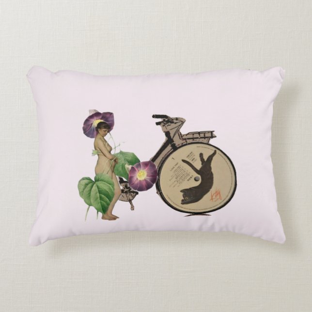 Tropical dreamlike conceptual collage prydnadskudde (Framsidan)