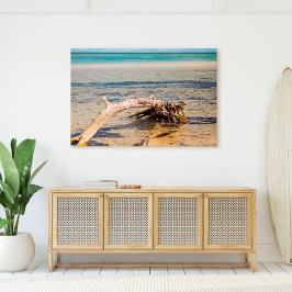 Tropical Driftwood Bahia Honda Beach Photo Canvastryck