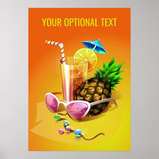 Tropical Drink anpassningsbar poster (Framsidan)