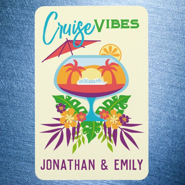 Tropical Drink Cruise Vibes Cruise Door Marker Magnet (Skapare uppladdad)