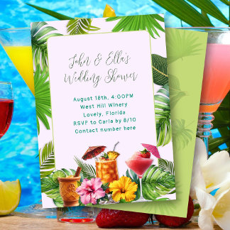 Tropical Drinks Couples Shower invitation Inbjudningar