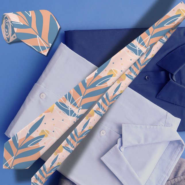 Tropical Dusty Blue Hawaiian mönster Slips (Skapare uppladdad)