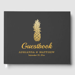 Tropical Elegance | Ananas Bröllop Guestbook Gästböcker